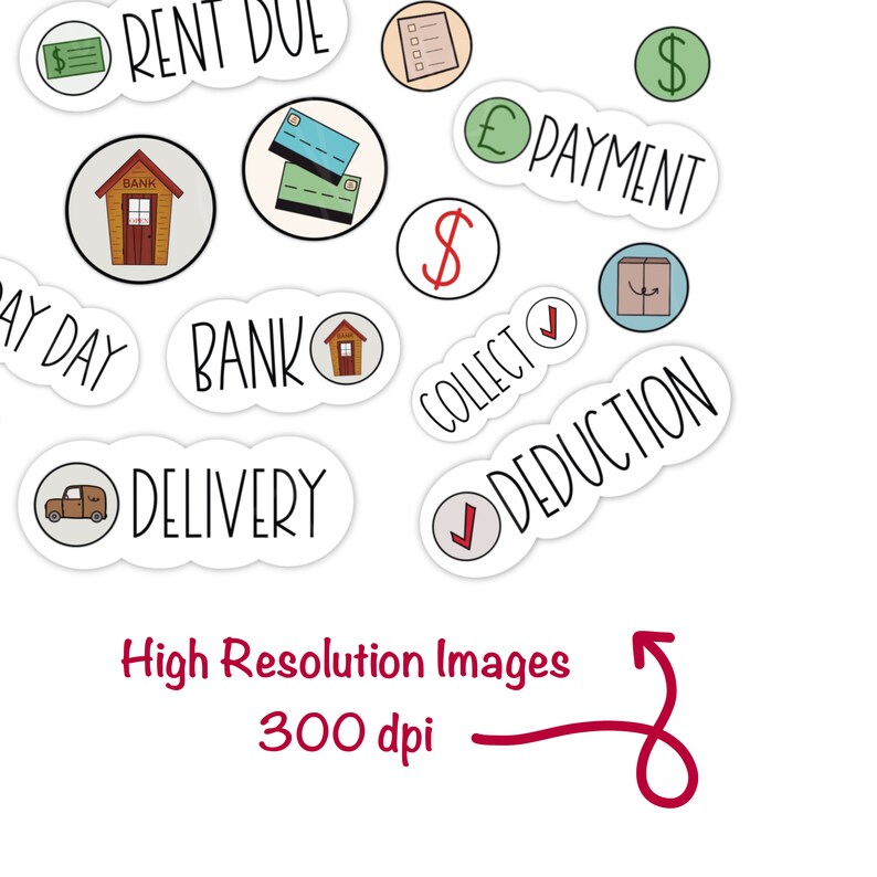 BUDGET Digital Stickers for Goodnotes Finance Precropped Etsy