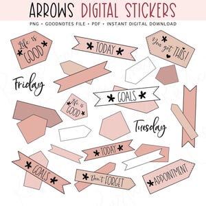ARROWS & WIDGETS Digital Planner Stickers, GoodNotes Stickers