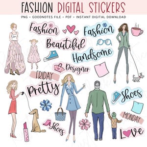 FASHION Digital Stickers for GoodNotes Planner