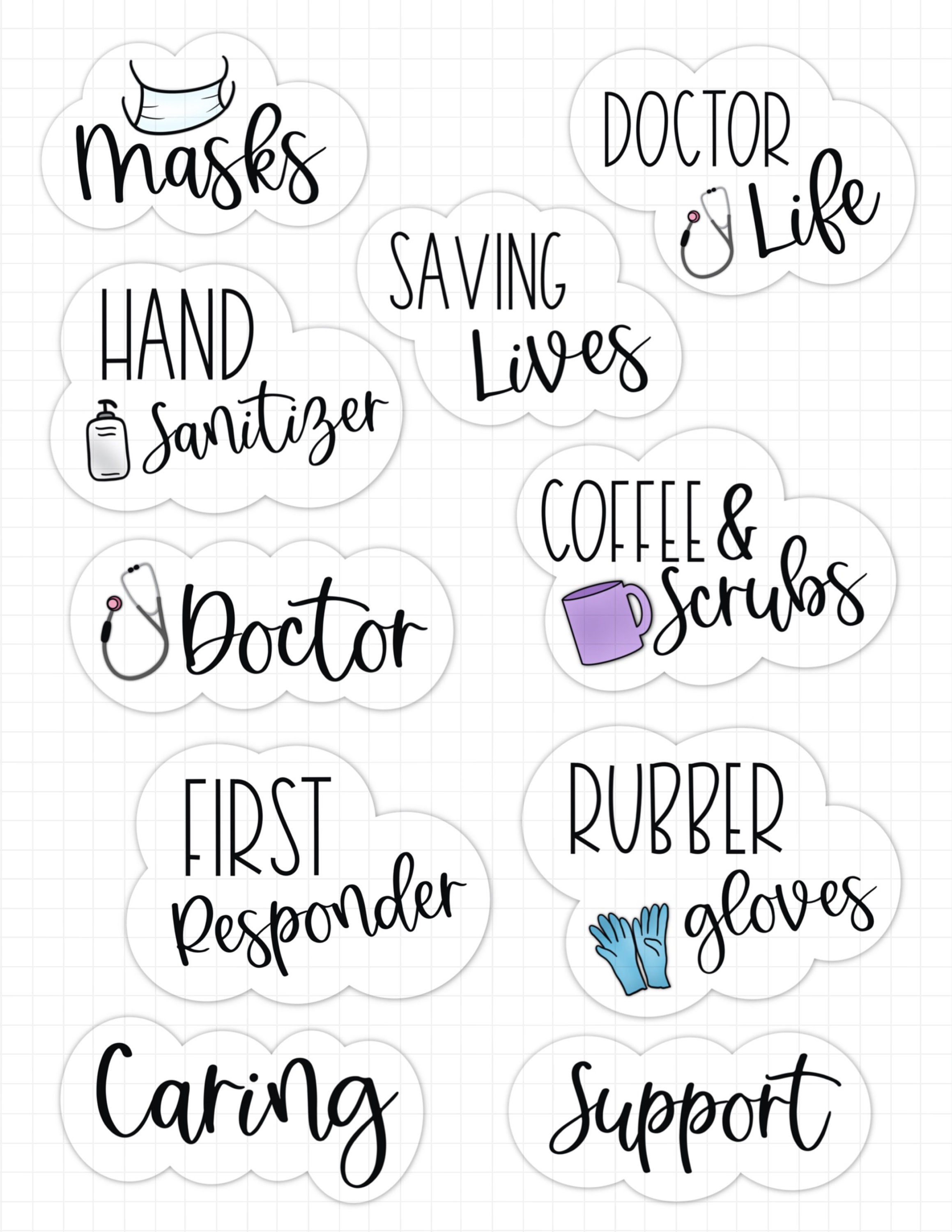 DOCTOR Digital Stickers for Goodnotes Planner Goodnotes Etsy