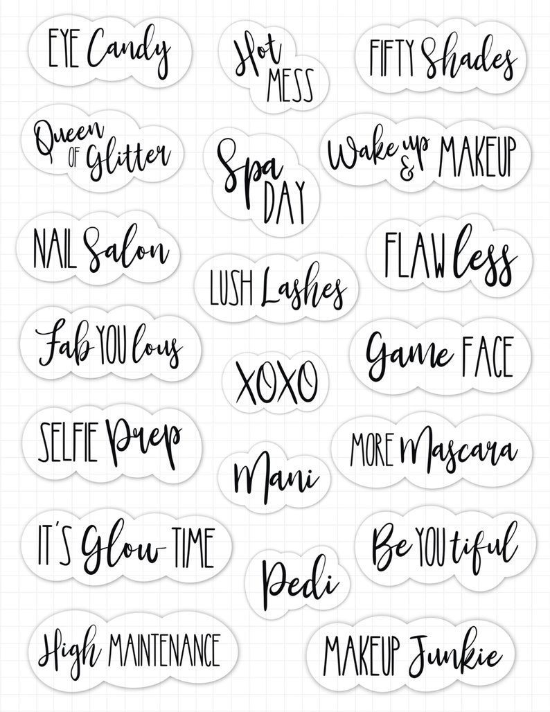 MAKEUP Digital Stickers for Goodnotes Planner Beauty Etsy