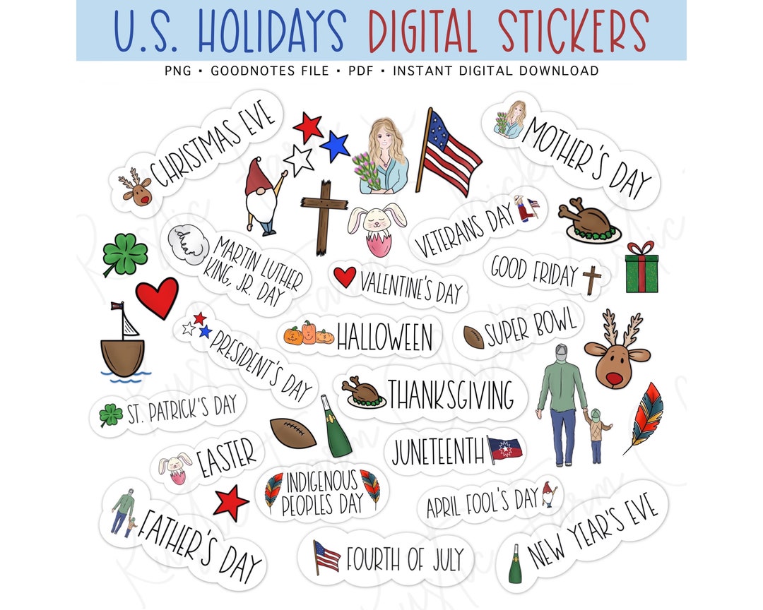 Best Happy Holiday Seasonal Planner Stickers Pack + BONUS 8 Decal