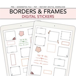 Digitale Aufkleber für GoodNotes, vorgeschnittene digitale Aufkleber, Bonus Aufkleber