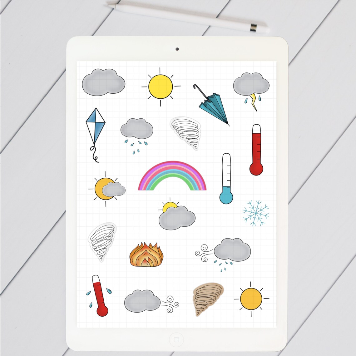 WEATHER Digital Stickers for GoodNotes Planner GoodNotes Etsy