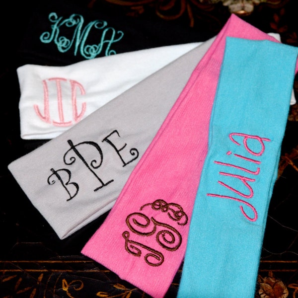 Embroidered Monogrammed Headband