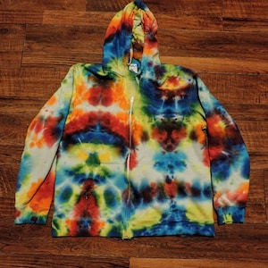 XL Tiedye Hoodie Full Zipper