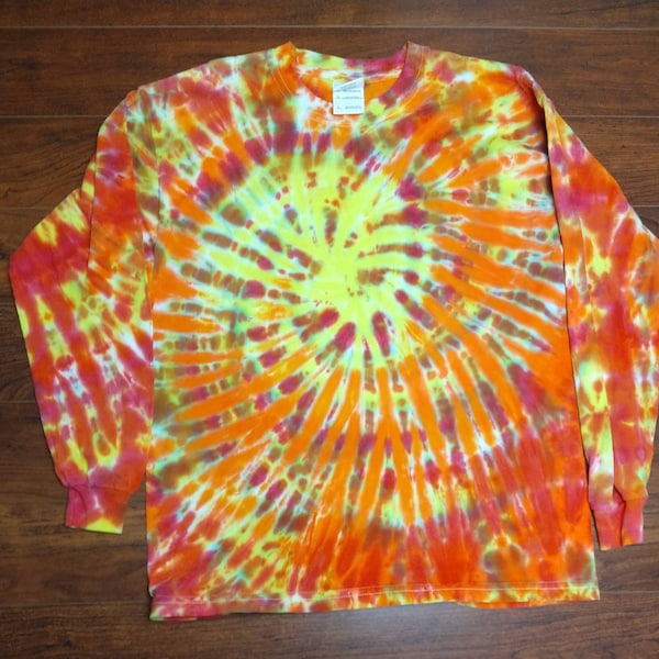 Youth Large Solar spiral tie-dye long sleeve shirt