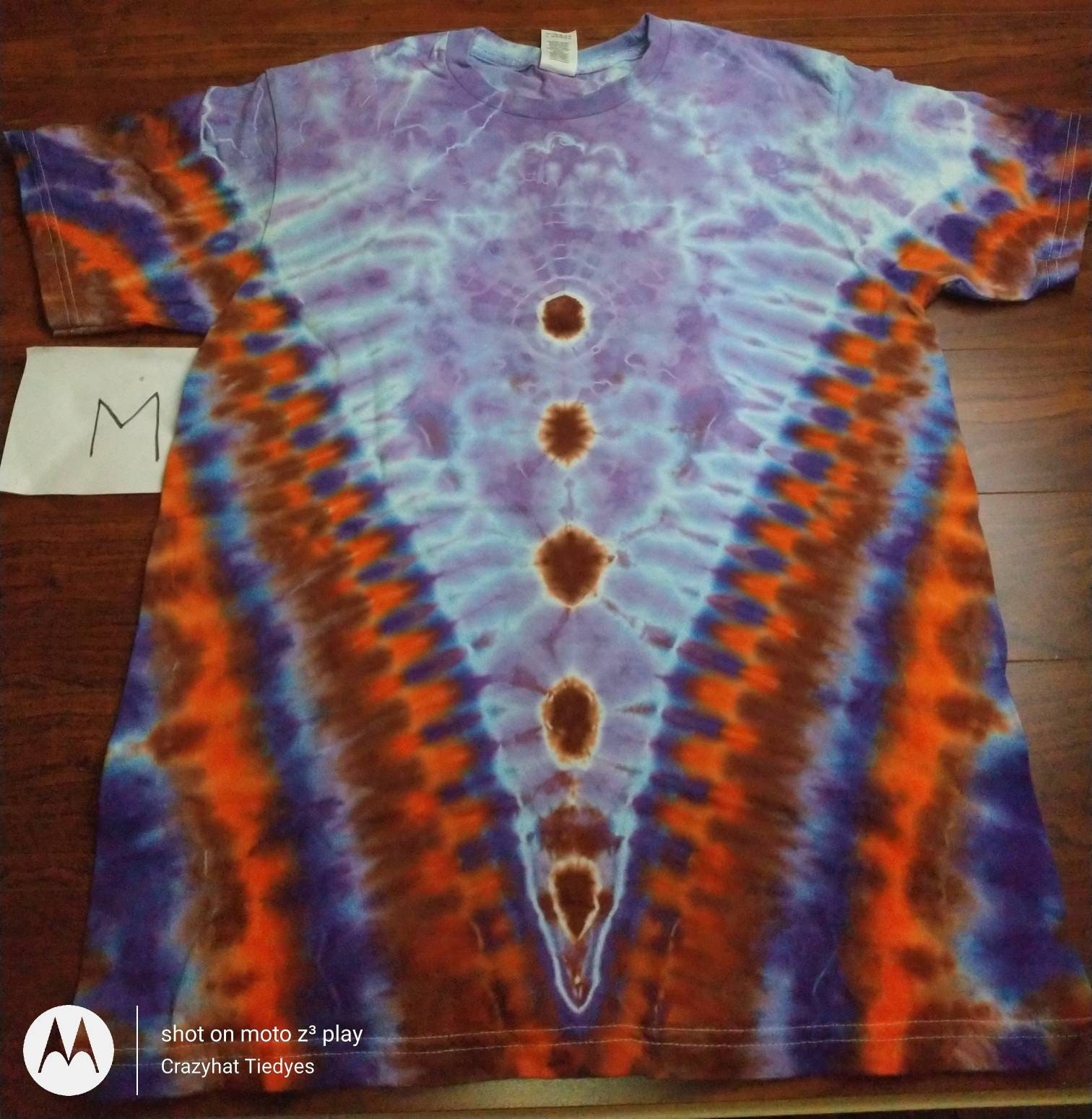 貴重　Salsation Wear V-Tshirt BROWN Tie-dye Tie-Dye T-Shirt (C3092R23-4020-KHAKI)