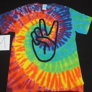 Medium rainbow spiral peace sign