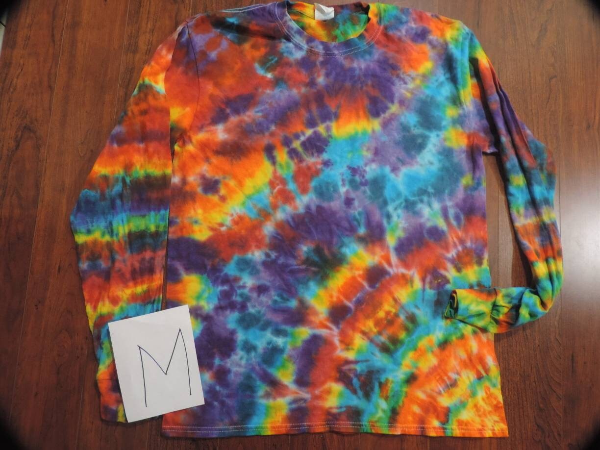 【SATIIIZ】Aiowa Dying Long Sleeve T-Shirt The Smoke and Mirrors Long Sleeve Tie Dye T Shirt - Etsy