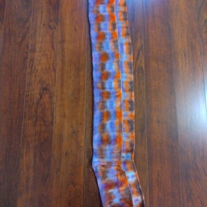 023 Chaussettes hautes nouées violet lavande Marron et orange Taille unique 6 à 10