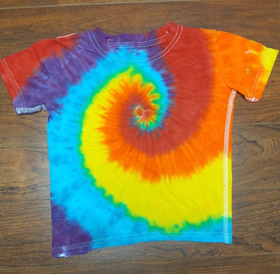 2T-3T Rainbow Spiral Tie Dye Shirt