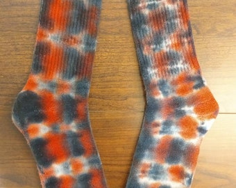 Small Tie-dyed hemp socks Black, Grey, Red