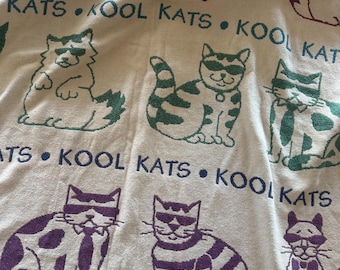 Vintage “ kool Katz “ throw