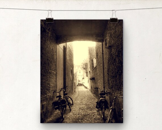 Alleyway Sepia Photograph Print Bicycle Hipster Art Brugge Etsy Alleyway Sepia Photograph Print Bicycle Hipster Art Brugge Etsy
