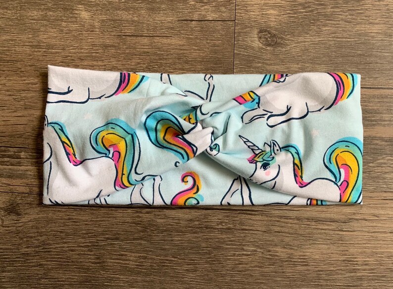 Unicorn turban headband rainbow unicorn yoga headband unicorn party unicorn gift girl/'s unicorn hair accessory birthday gift for girl