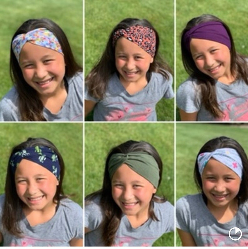 headband Pink floral turban headband teacher gift woman gift baby headband nurse headband exercise headband Mommy and me set