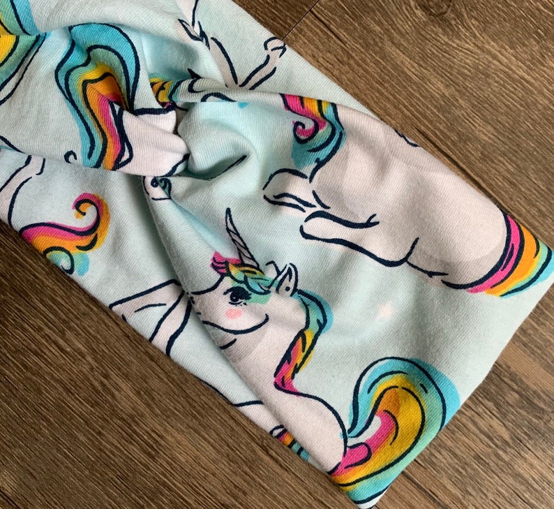 Unicorn turban headband rainbow unicorn yoga headband unicorn party unicorn gift girl/'s unicorn hair accessory birthday gift for girl