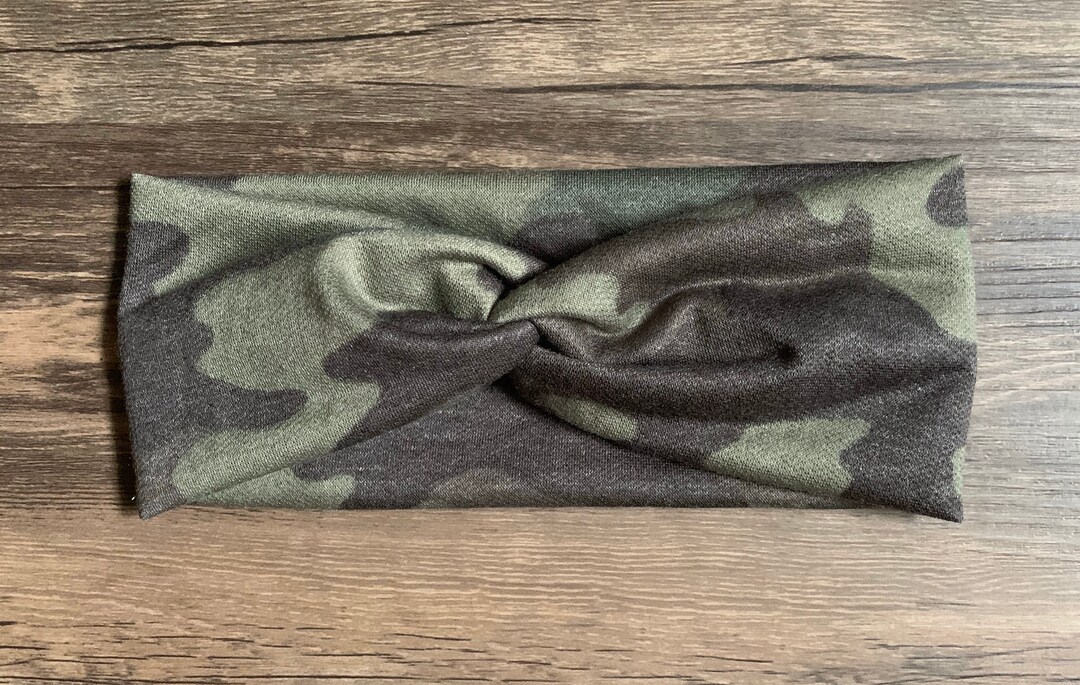 Camouflage Womens Headband Camo Turban Headband Woman Etsy