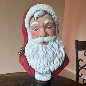 Unpainted ready to paint ceramic bisque Santa Bust