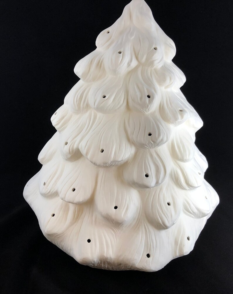 Ready to paint Ceramic Bisque Santa face tree