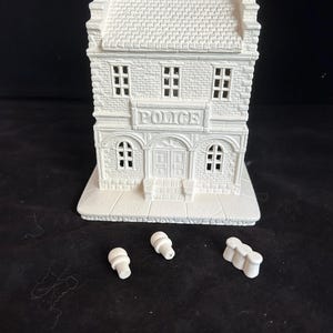 Niepomalowany Gotowy do malowania Ceramic Bisque Posterunek policji / więzienie