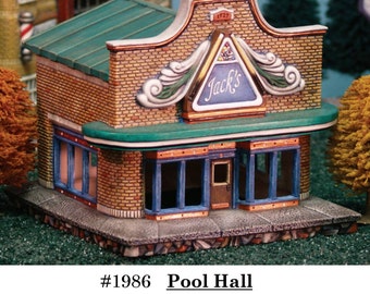 Ready to paint Ceramic Bisque Pool Hall/ Village Piece