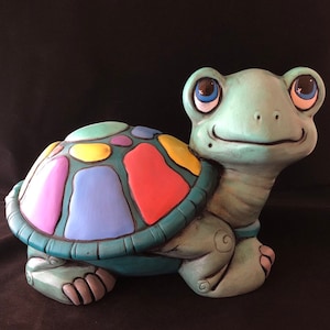 Keramisk Bisque Shelly Turtle