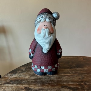 Unpainted ready to paint ceramic bisque Whittled Santa