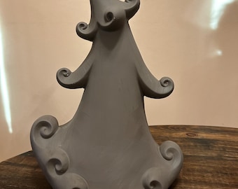 Unpainted Ready to paint or hand painted ceramic Jolly Tree - Will not come with any cuts unless you contact me