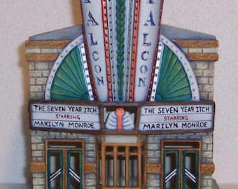 Ready to paint or hand painted Ceramic Bisque Theatre / Village Piece