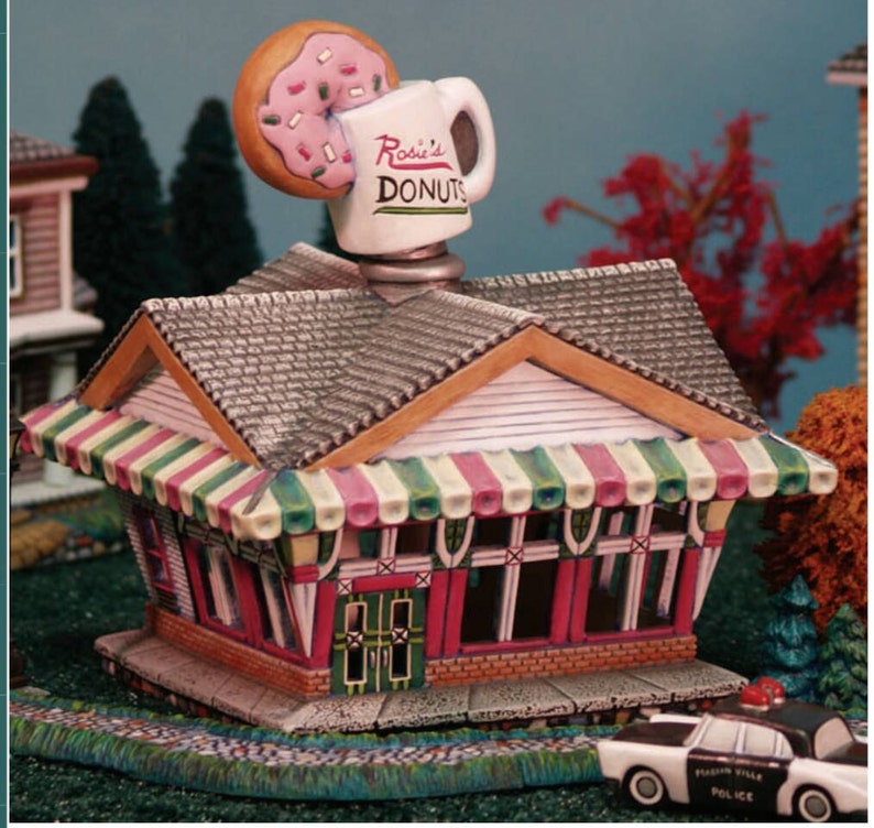 Ready to Paint Ceramic Bisque Donut Shop/ Village Piece Etsy