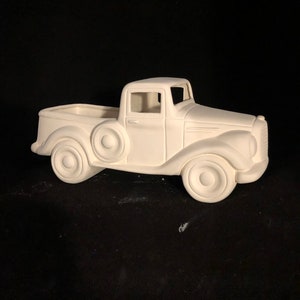 Unpainted, Ready To Paint, Ceramic Bisque Jalopy Truck
