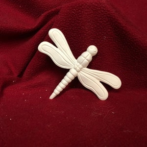 Unpainted Ready to Paint or hand painted, Ceramic Bisque Set (3) of dragonflies