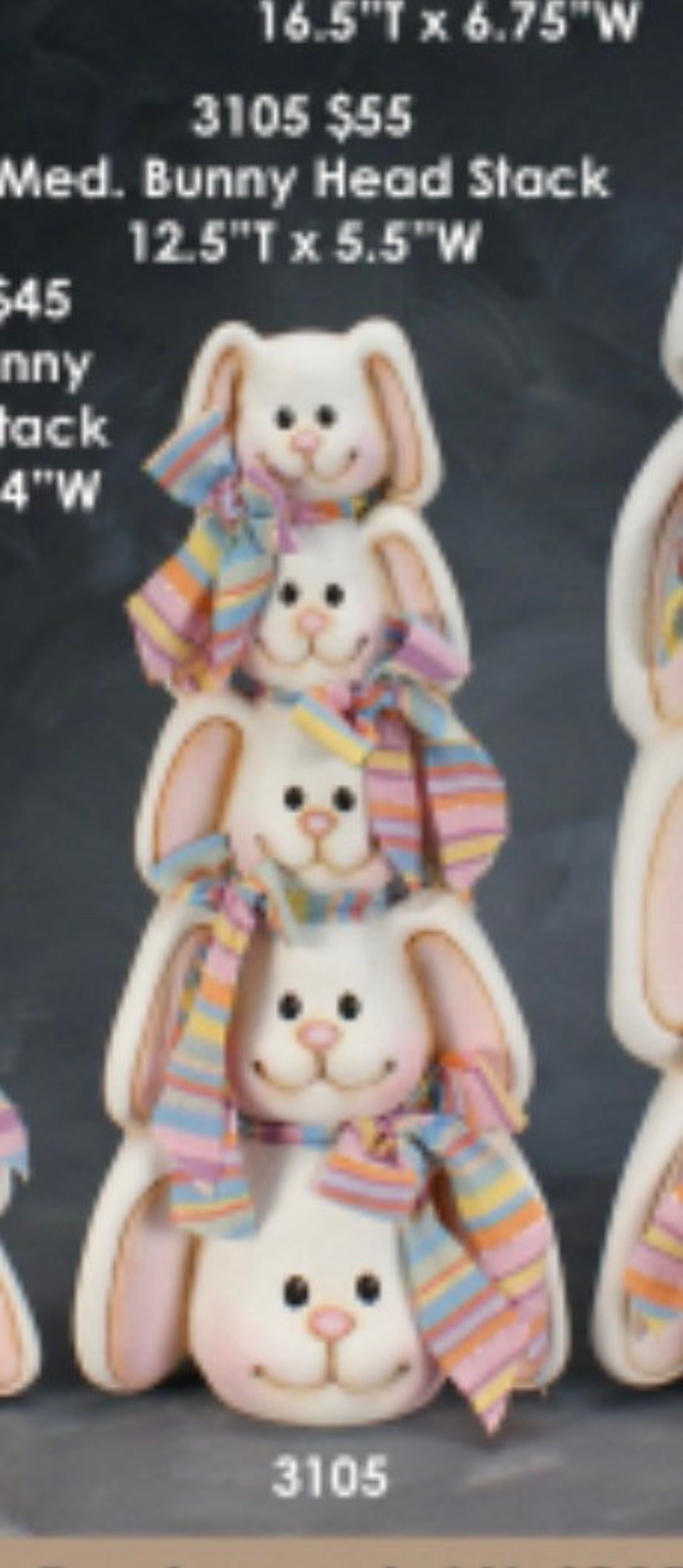 Unpainted Ready to Paint Ceramic Bisque Bunny Stack - Etsy