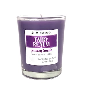 Fairy Realm Candle, Soy Candle, Purple Soy Spell Candle, Scented Meditation Candle, Votive, Purple Scented Candle, Vegan