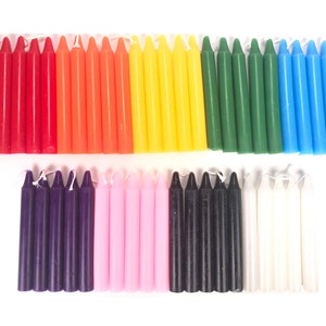 45 Ritual Candles Set, Charm Chime 4&quot; Candles, Spells, Wicca, Wiccan, Altar, Candle Magic, Candle Magick, Big Spell Candle Set, 9 Colors