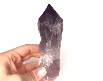 Royal Amethyst Natural Wand Point - Third Eye, Calm Mind, Stimulate Intuition, Protective Energy (Brazil)