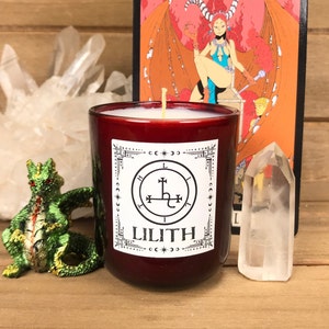 Scented Candle, Lilith, Plum, Dark Rose, Peppercorn & Vanilla, Witchy, Spells, Meditation, Rituals, Deep Red Jar, Large Votive image 5