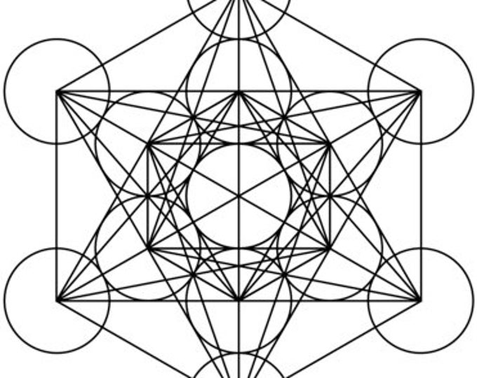 3 Metatron's Cube 7 X 7 Prints on Card Stock, Perfect for Crystal Grids ...