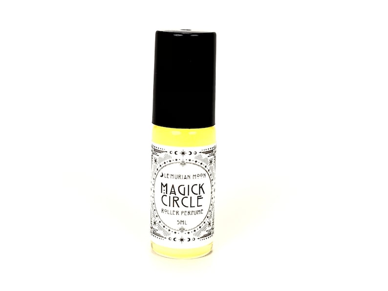 Roll On Perfume, Magick Circle, Sea Salt, Sage, Witchy, Spells, Rituals, Meditation, Anointing Oil, Organic Jojoba Oil image 1