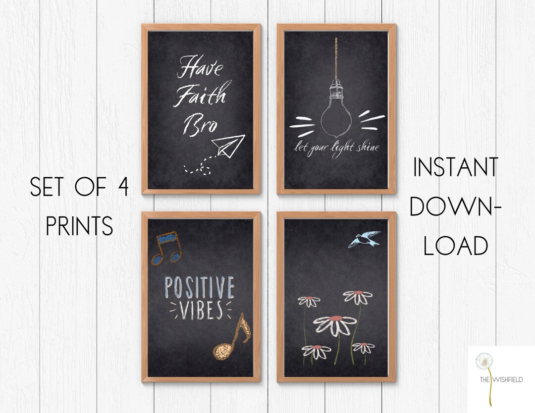 Printable Chalk Wall Art DIGITAL DOWNLOAD Boys Room Printable Art for ...