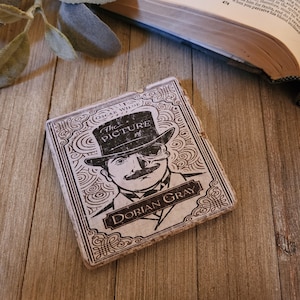Picture Of Dorian Gray Book Coaster | Literary Decor, Classic Literature, Book Lover, Writer, Reader, Librarian, Teacher, Graduation, Gift