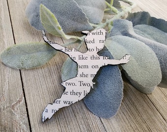 Peter Pan Brooch | Neverland pin covered with children's book pages