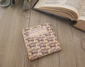 Black Beauty Book Coaster | Horse Lover, Horse Girl, Literature, Book Lover, Bookworm, Reader, Librarian, Teacher, Housewarming, Gift