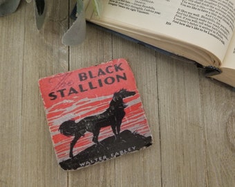 The Black Stallion Book Coaster | Horse Lover, Horse Girl, Literary Decor, Reader, Writer, Book Lover, Librarian, Teacher, Graduation, Gift