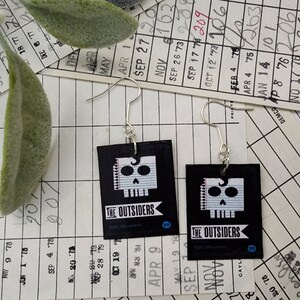 The Outsiders Book Earrings | Ponyboy, Literary, Book Lover, Bookworm, Miniature Book, Reader, Reading, Librarian, Teacher, Writer, Gift