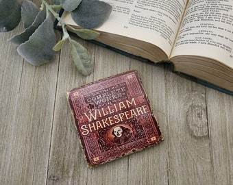 William Shakespeare Coaster | Drama, Theatre, Literature, Book Coaster, Reader, Writer, Teacher, Librarian, Graduation, Housewarming, Gift