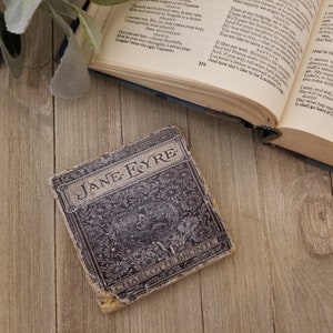 Jane Eyre Book Coaster, Emily Bronte Coaster, Reader Gift, Book Lover Gift, Literary Home Decor, Teacher, Housewarming, Wedding, Gift
