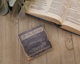 Jane Eyre Book Coaster, Emily Bronte Coaster, Reader Gift, Book Lover Gift, Literary Home Decor, Teacher, Housewarming, Wedding, Gift